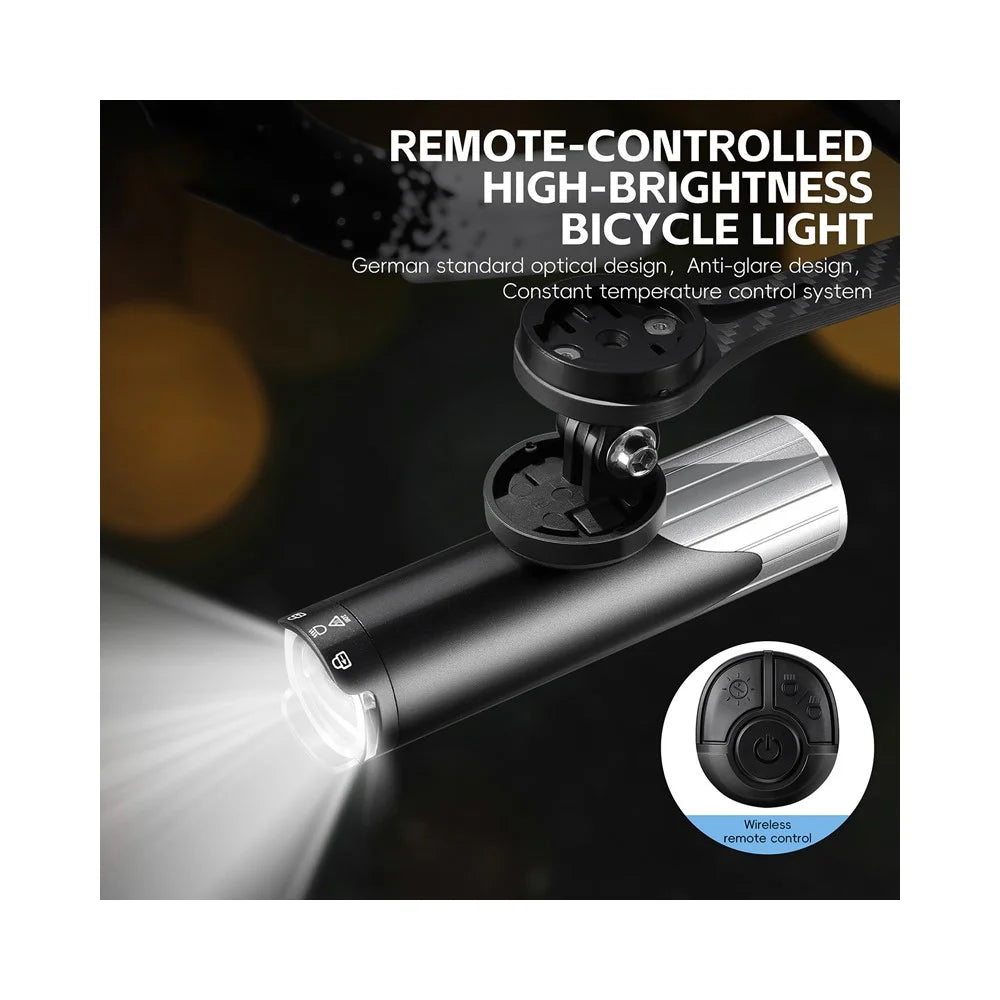 WEST BIKING YP0701496 1300 Lumens Bike Front Light Wireless Remote Control High Brightness Cycling Headlight - 2