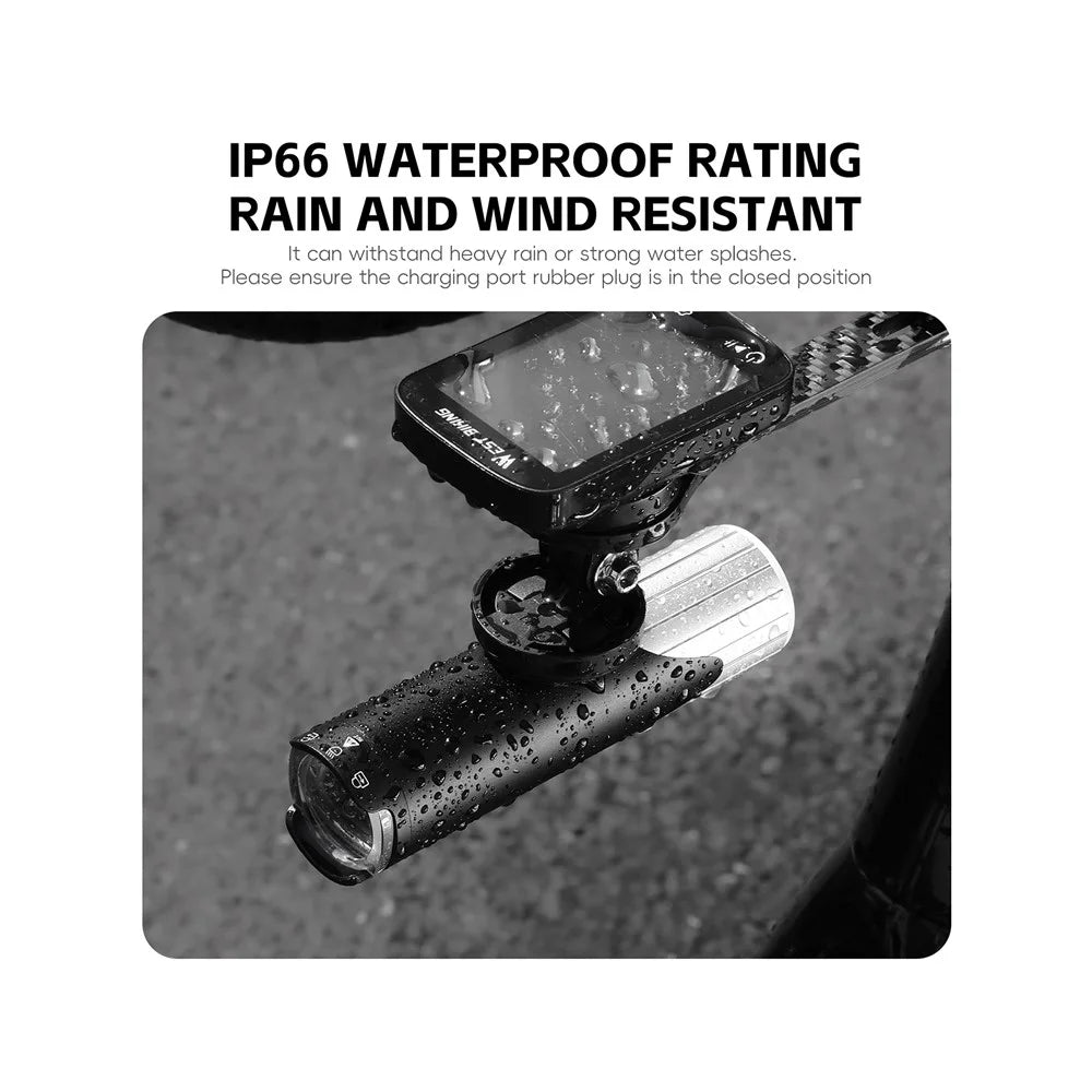 WEST BIKING YP0701496 1300 Lumens Bike Front Light Wireless Remote Control High Brightness Cycling Headlight - 3