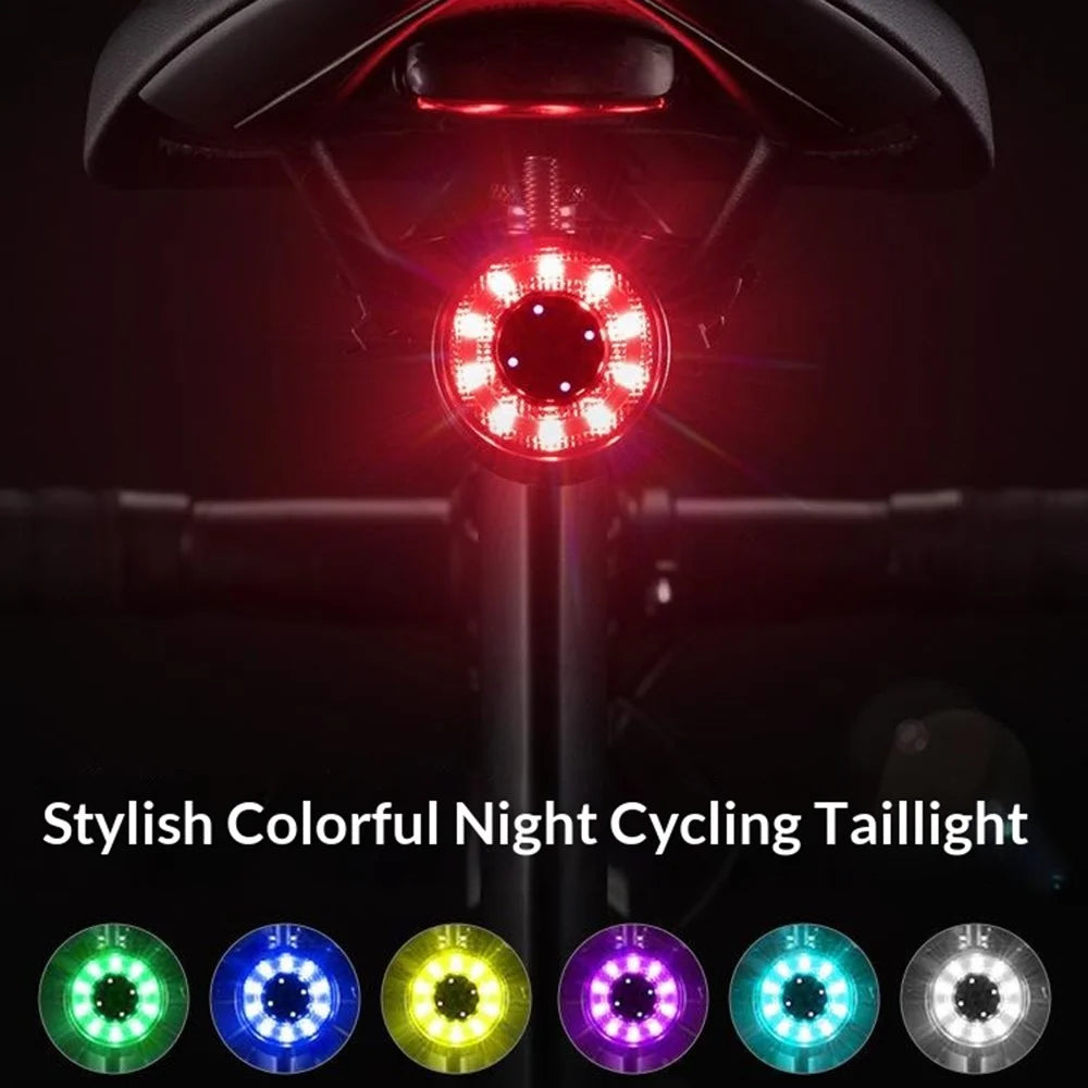 ROCKBROS Q1 Bike Tail Light Multi-Color LED Warning Lamp for Night Riding Road / Mountain Bike Cycling - 3