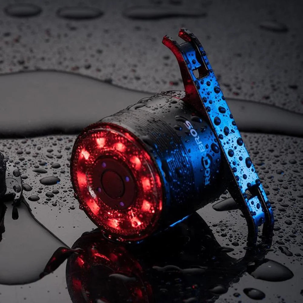 ROCKBROS Q1 Bike Tail Light Multi-Color LED Warning Lamp for Night Riding Road / Mountain Bike Cycling - 6