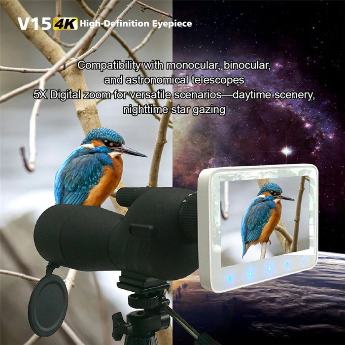 V15 5 inch HD Electronic Eyepiece 5X Digital Zoom Astronomical Telescope 12MP Bird Watching Binoculars - 5