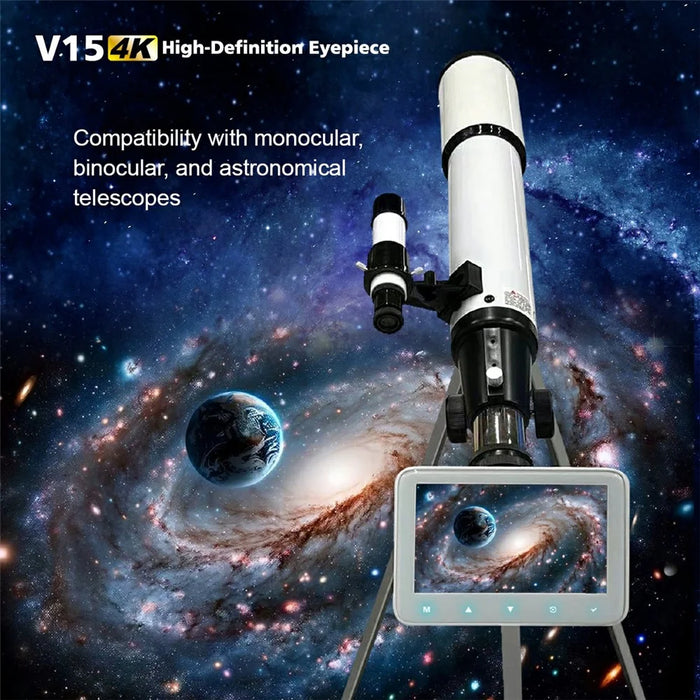V15 5 inch HD Electronic Eyepiece 5X Digital Zoom Astronomical Telescope 12MP Bird Watching Binoculars - 7