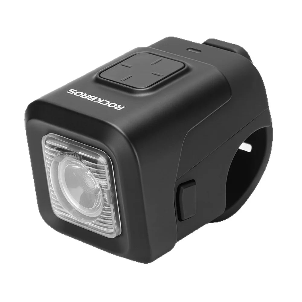 ROCKBROS SKL01 2 in 1 Electric Bike Front Light with Horn 450 Lumens 2300mAh Bicycle Headlight for Night Cycling - Black - 1