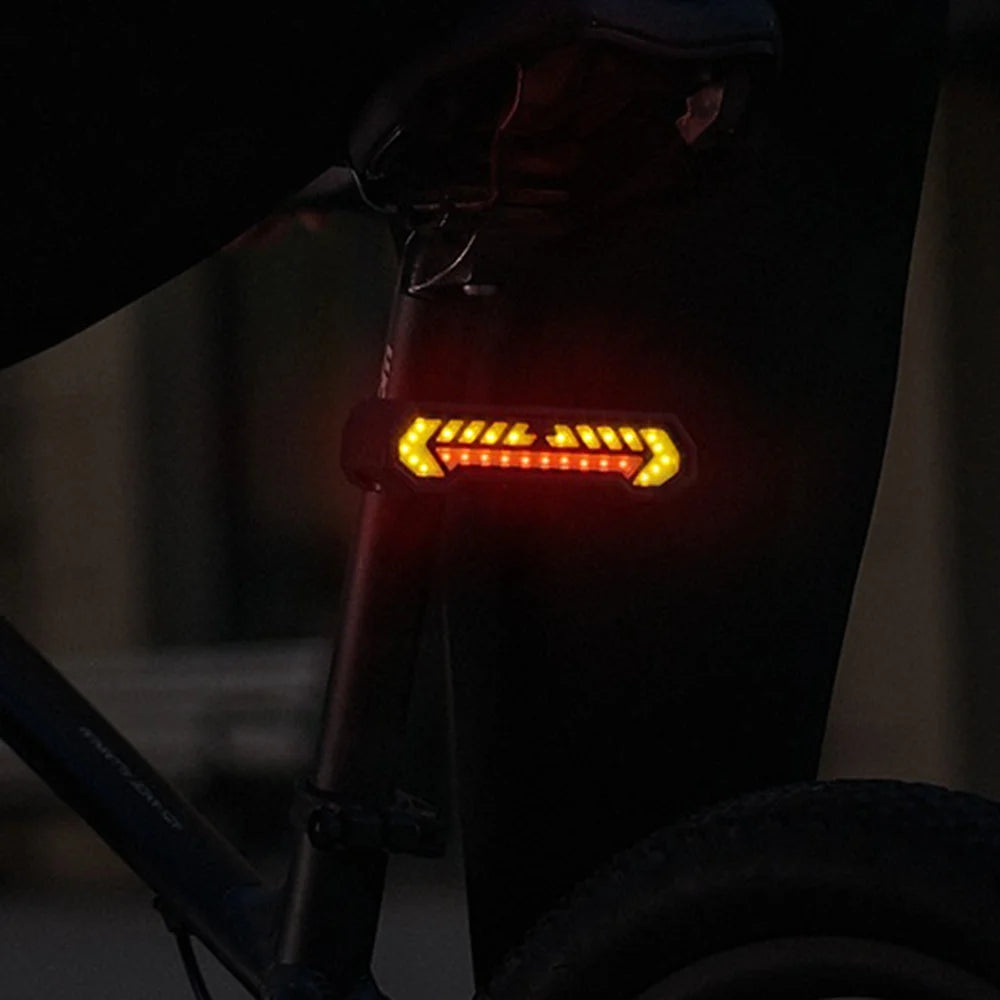 WEST BIKING YP0701503 Bicycle Taillight Wireless Remote Control Turn Signal Tail Light Safety Lamp with Horn Warning - Black - 2