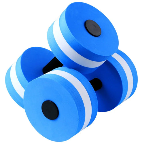 1 Pair EVA Foam Water Dumbbells Aqua Fitness Equipment Anti Slip Lightweight Pool Exercise Training 111.4g / pcs - Blue - 1
