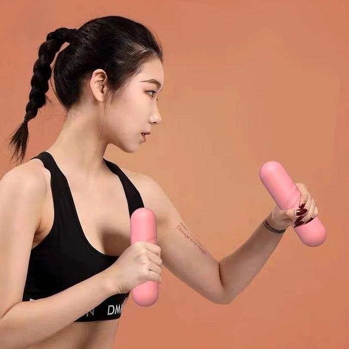 1 Pair 2KG Textured Dumbbells Silicone Edge Non Slip Grip Soft Touch Home Gym Weight Training Equipment - Black - 3