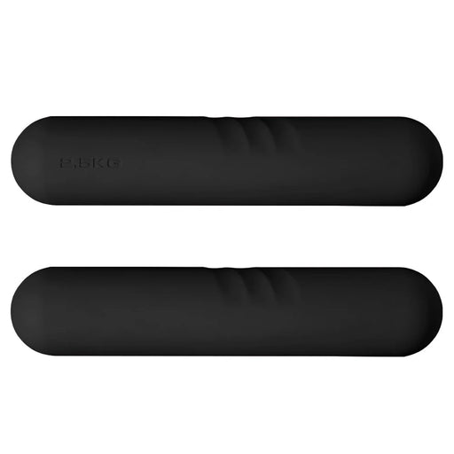 1 Pair 2.5KG Textured Dumbbells Silicone Edge Non Slip Grip Soft Touch Home Gym Weight Training Equipment - Black - 1
