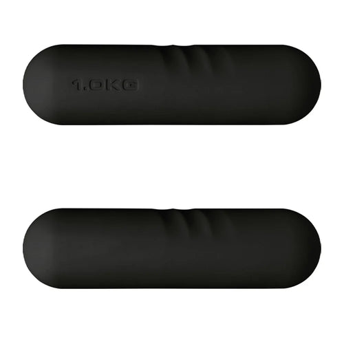 1 Pair 1KG Hand Grip Dumbbell Strength Training Silicone Dumbbell Bars for Home Use - Black - 1