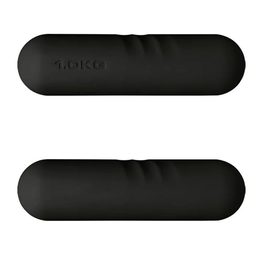 1 Pair 1KG Hand Grip Dumbbell Strength Training Silicone Dumbbell Bars for Home Use - Black - 1