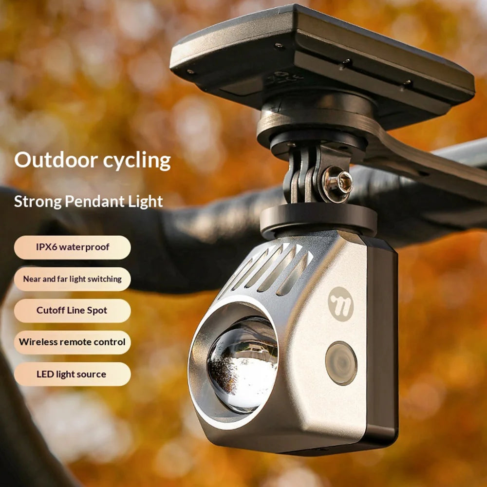 WEST BIKING YP0701504 1600lm Bike Front Light IPX6 Waterproof USB-C Rechargeable LED Headlight - Silver - 7