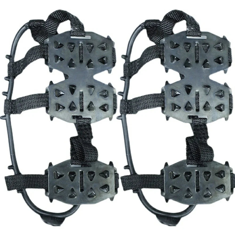 2Pcs 24 Teeth Ice Crampons Stainless Steel Anti-Slip Snow Grips for for Outdoor Sports, Walking, Hiking Shoes and Boots - M  /  (36-40) - 4