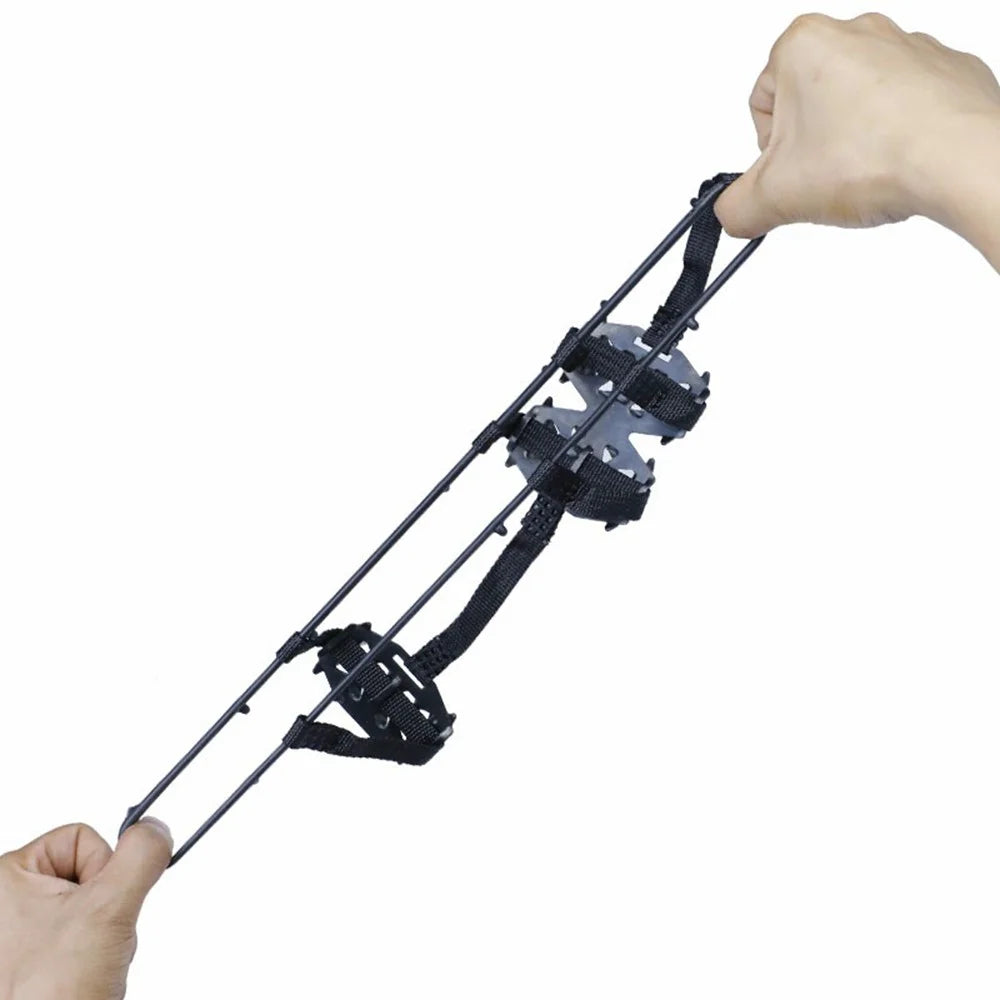 2Pcs 24 Teeth Ice Crampons Stainless Steel Anti-Slip Snow Grips for for Outdoor Sports, Walking, Hiking Shoes and Boots - M  /  (36-40) - 6