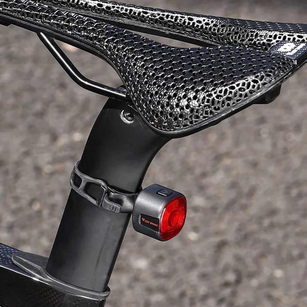 WEST BIKING WT09 6 Modes Bike Tail Light IP66 Waterproof Bicycle Warning Lamp for Road Mountain Cycling - Standard Edition - 6