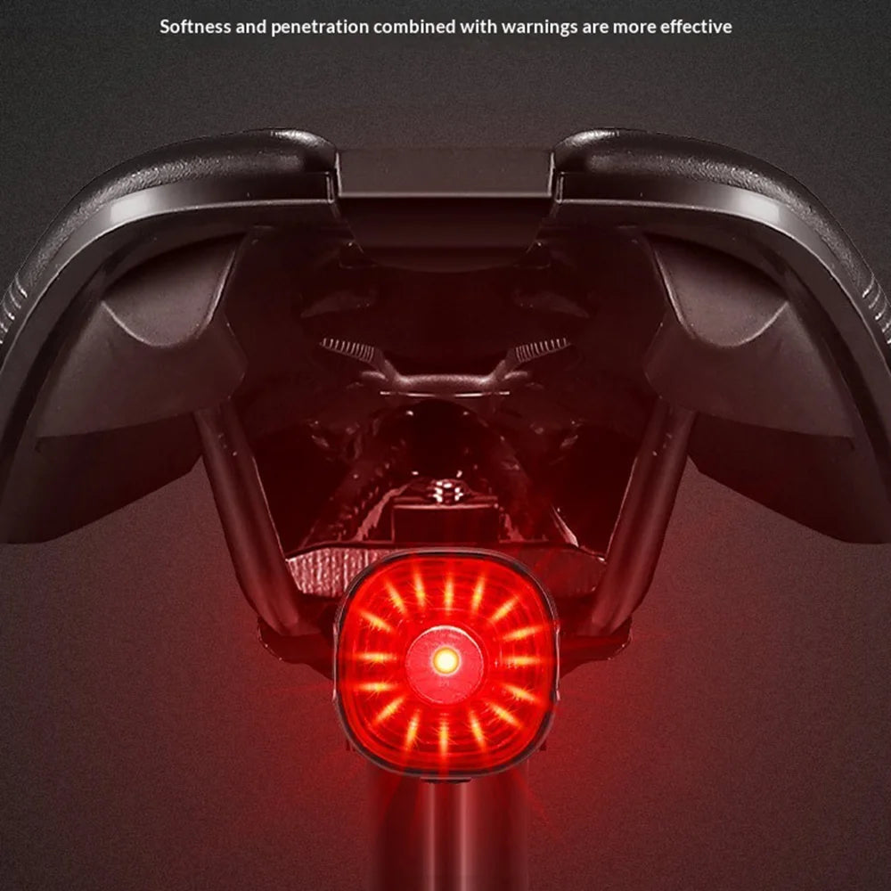 WEST BIKING WT09S Smart Auto Brake Sensor Tail Light 6 Modes IP66 Waterproof Bicycle Warning Lamp for Cycling - Smart Edition - 6