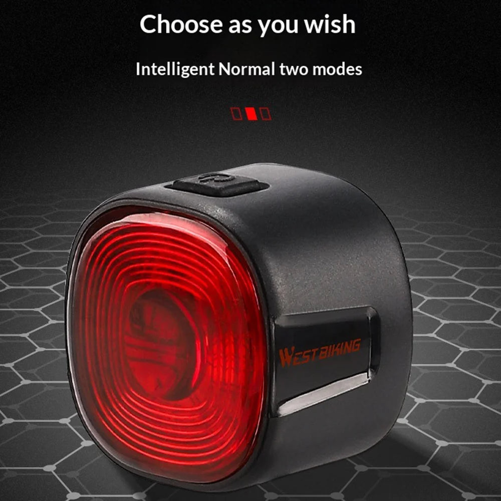 WEST BIKING WT09S Smart Auto Brake Sensor Tail Light 6 Modes IP66 Waterproof Bicycle Warning Lamp for Cycling - Smart Edition - 7