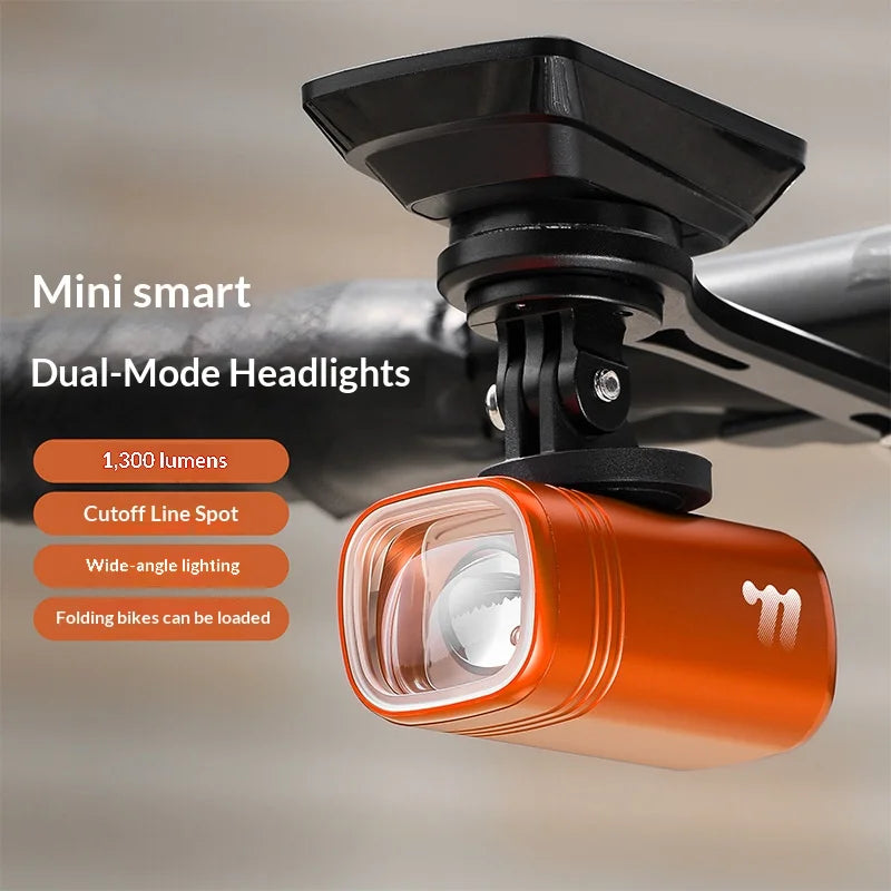 WEST BIKING YP0701511-512 Bicycle Light 1300LM IPX6 Waterproof Bike Headlamp for Cycling - Black / Suspended Mount - 4