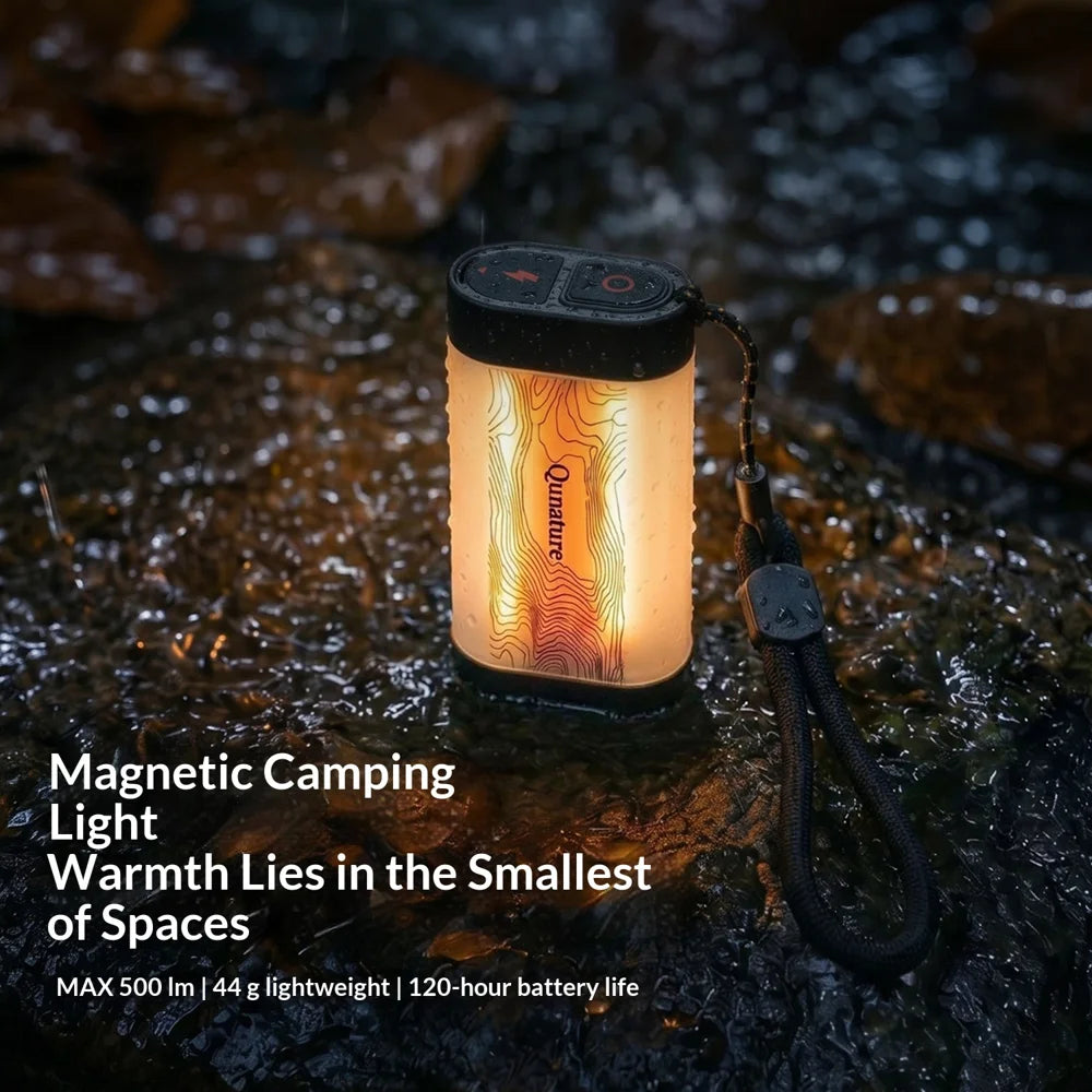 QUNATURE 600202 Magnetic Camping Lantern 500lm IPX4 Waterproof Portable LED Light - Black - 3