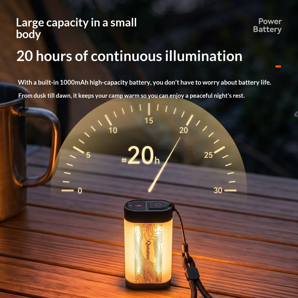 QUNATURE 600202 Magnetic Camping Lantern 500lm IPX4 Waterproof Portable LED Light - Black - 5