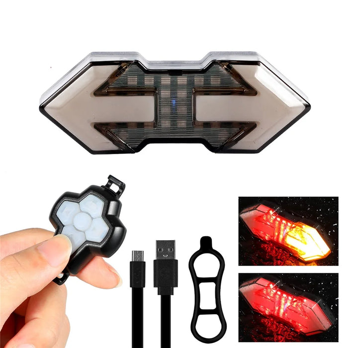 WEST BIKING YP0701299 Remote Control Bicycle Tail Light USB Rechargeable 5 Modes Cycling Rear Warning Lamp - 7