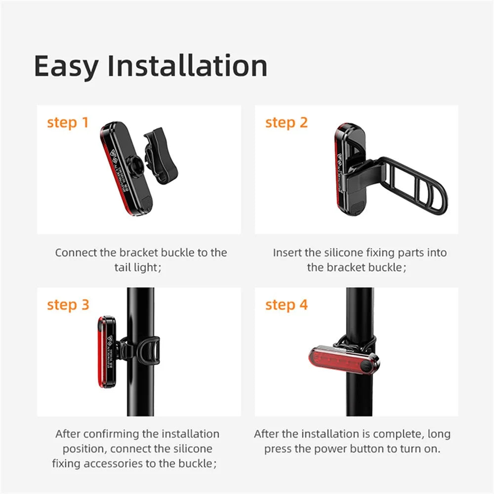 SUPERFIRE BTL01 620nm Wavelength USB Rechargeable Bike Cycling LED Tail Light Waterproof Bicycle Warning Rear Lamp - 7