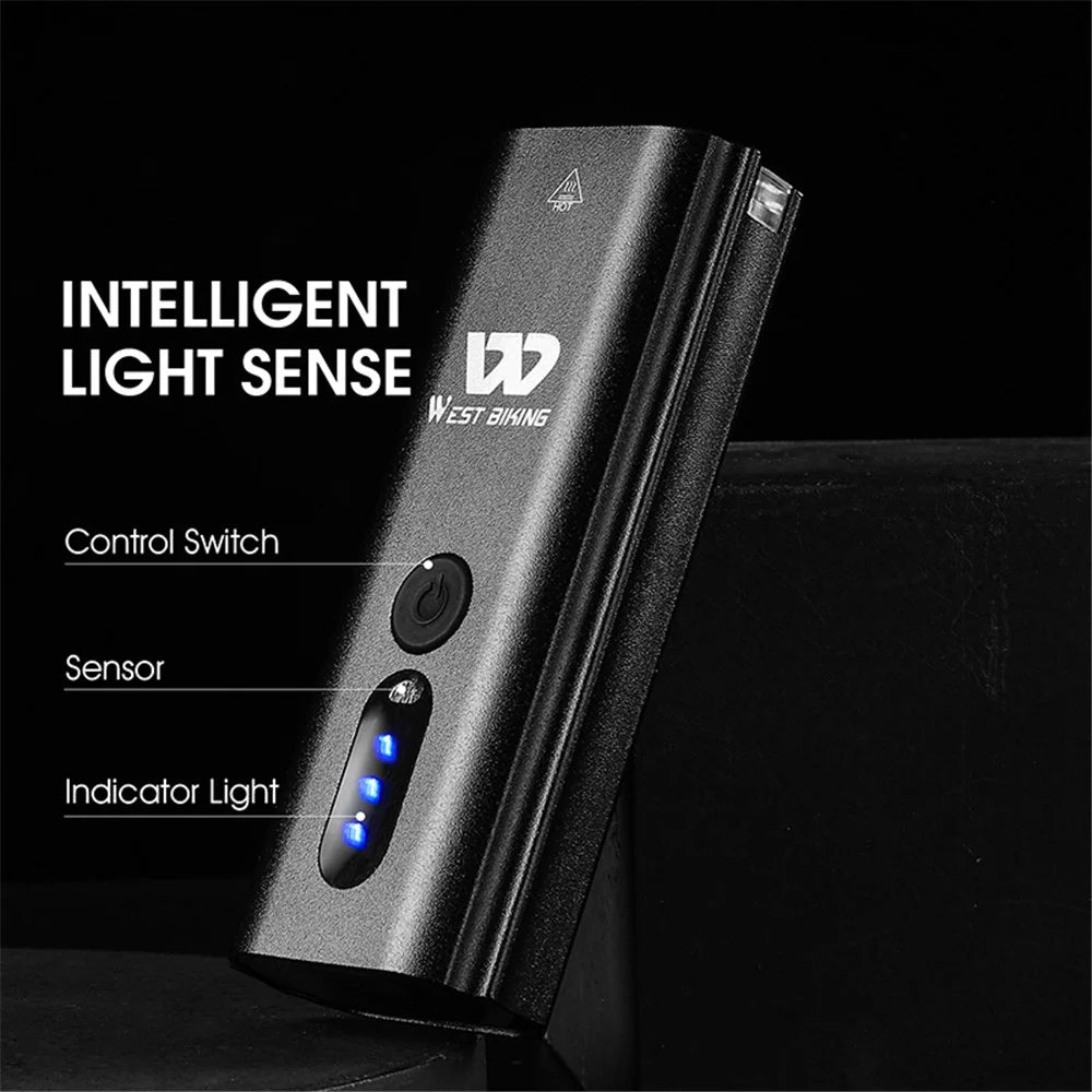 WEST BIKING YP0701309 Waterproof USB Rechargeable Bicycle Light Battery Display Bike Flashlight MTB Road Cycling LED Headlight - 3