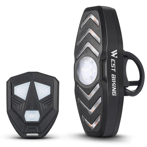 WEST BIKING YP0701313 Rechargeable Bike LED Tail Light Remote Control Bicycle Cycling Turn Signal Warning Rear Lamp with Horn Reminder Tone - 1