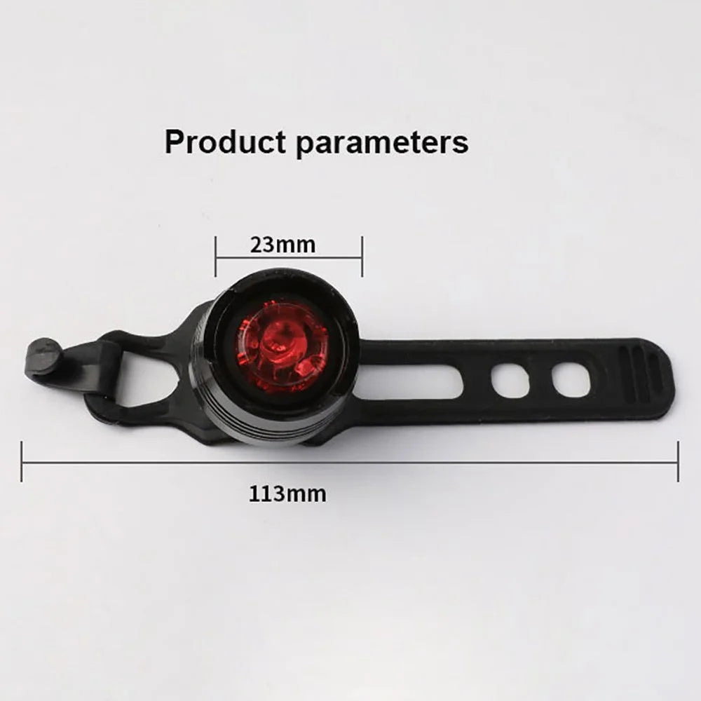 Bike Tail Light Powerful 3 Light Modes Bicycle Back Taillight Aluminum Alloy Road Cycling Light - Red - 6