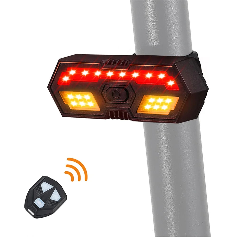 WEST BIKING YP0701314 Bike LED Tail Light Bicycle Horn Turn Signal Warning Rear Lamp with Remote Control - 1