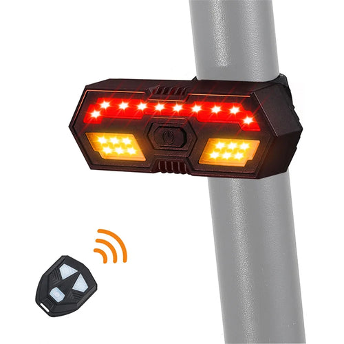 WEST BIKING YP0701314 Bike LED Tail Light Bicycle Horn Turn Signal Warning Rear Lamp with Remote Control - 1