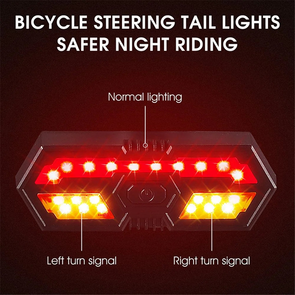 WEST BIKING YP0701314 Bike LED Tail Light Bicycle Horn Turn Signal Warning Rear Lamp with Remote Control - 7