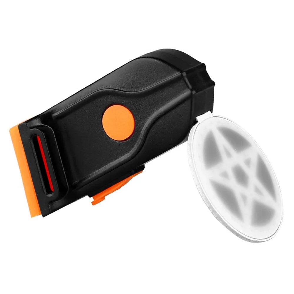 3664 Creative Bicycle Tail Light IPX2 Waterproof Small Bike LED Light Support USB Charging for Outdoor Cycling - Five-Pointed Star - 2