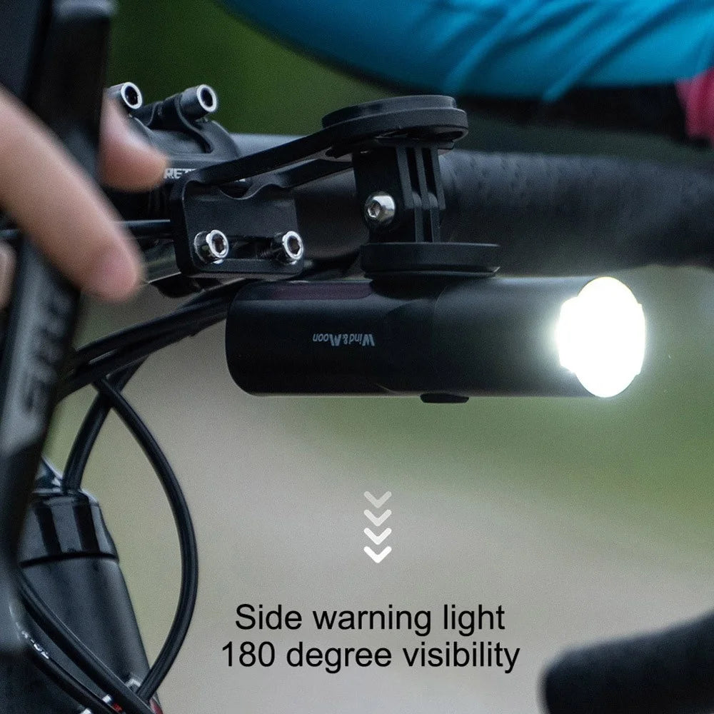 WIND&MOON M02-400 Bright LED Bike Front Light Rechargeable Waterproof Bicycle Outdoor Cycling Safety Lamp Torch - 7