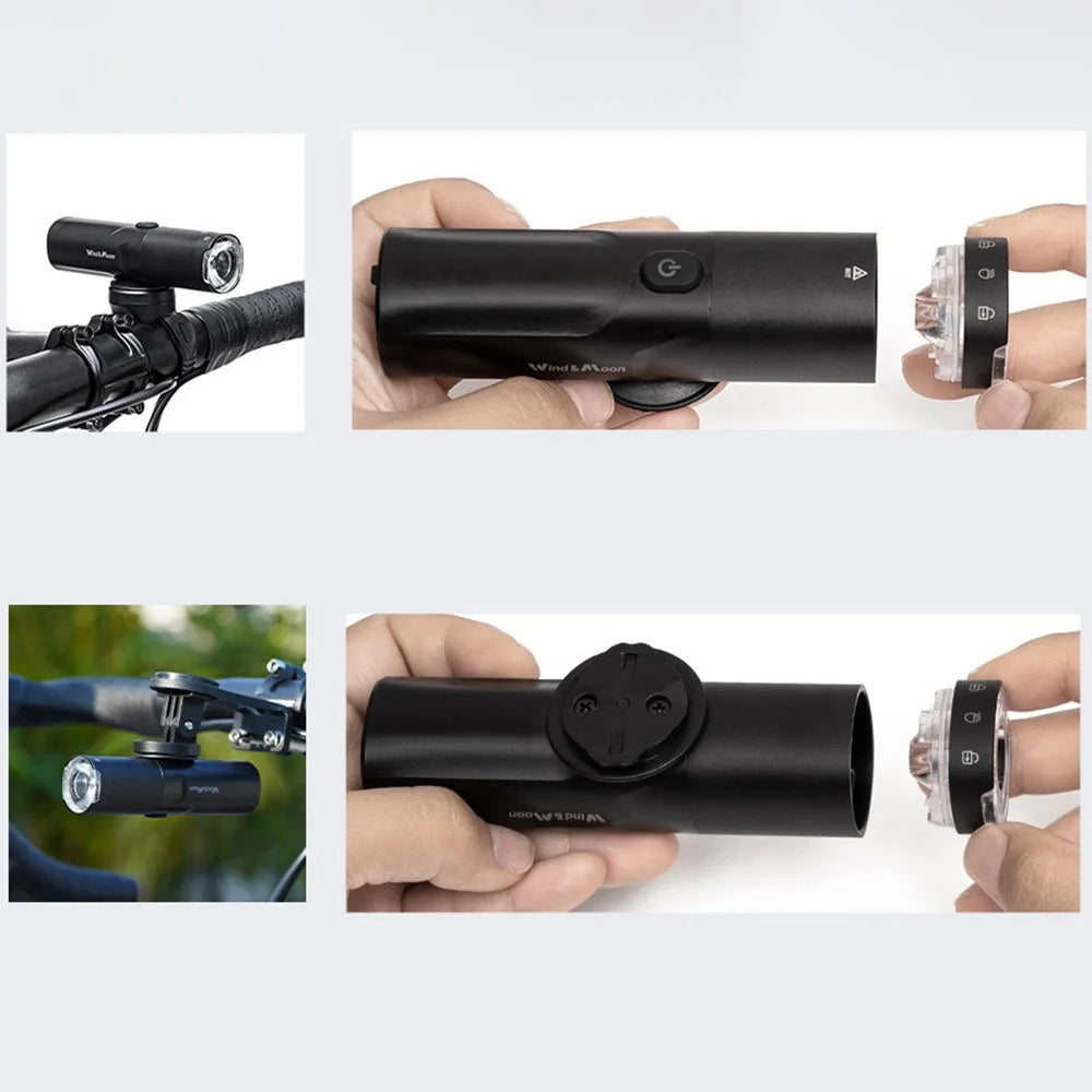 WIND&MOON M03-800 German Standard Super Bright LED Bike Front Light Torch Waterproof Anti-glare Bicycle Night Cycling Safety Lamp - 4
