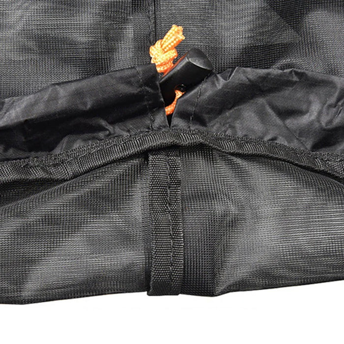 LUCKSTONE Size S Foldable Laundry Bag Storage Clothes Organizer Drawstring Mesh Bag for Camping and Travel - Black/Blue - 5