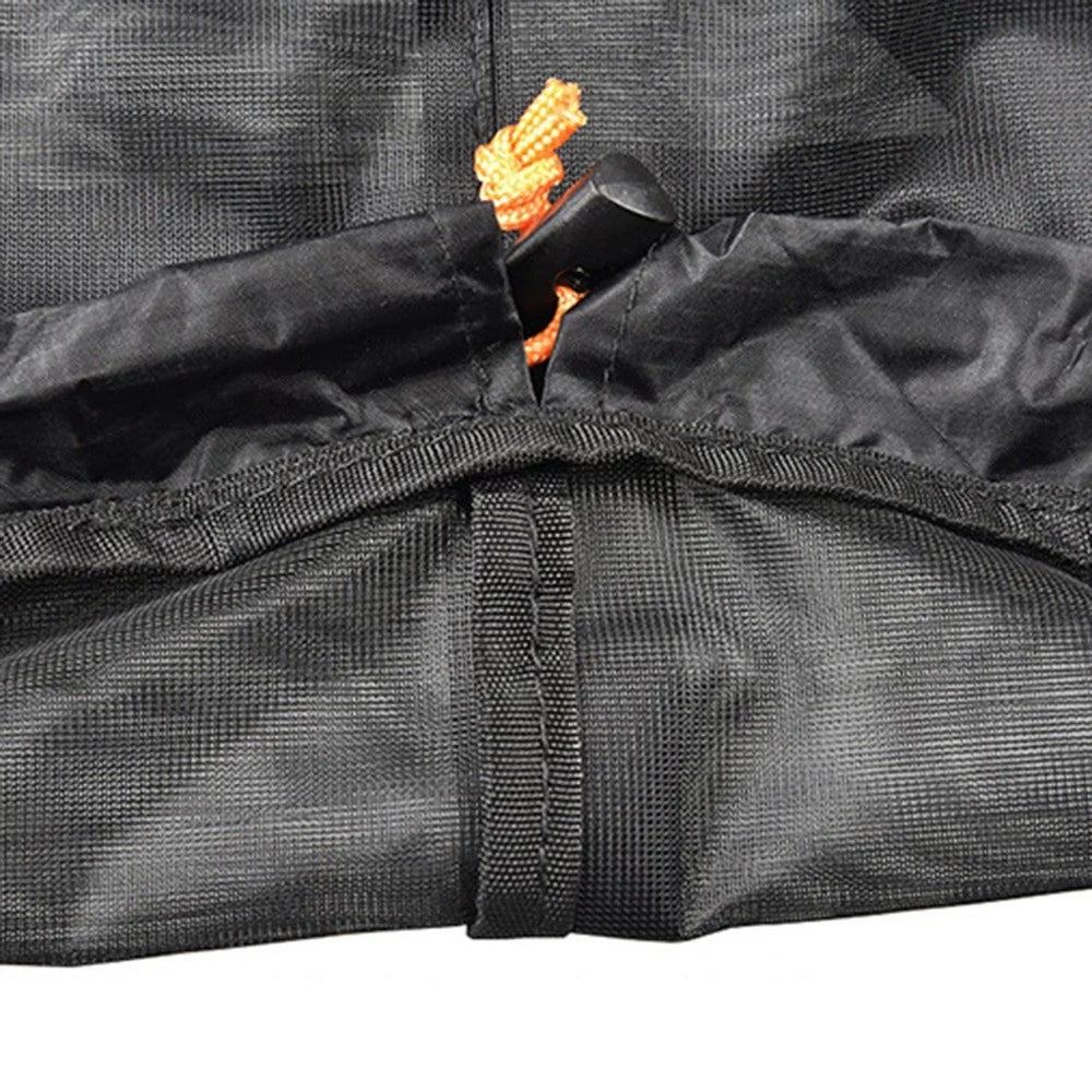 LUCKSTONE Size XXL Drawstring Mesh Laundry Storage Bag Litter Pouch Multifunction Fishing Net Easy Folding for Travelling Camping Hiking - Black - 3