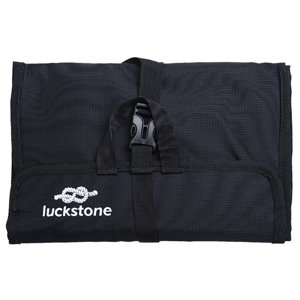 LUCKSTONE PYKJD Hanging Storage Bag 420D Oxford Cloth Foldable Zipper Mesh Pouches for Ice Rock Climbing Gears - Black - 1