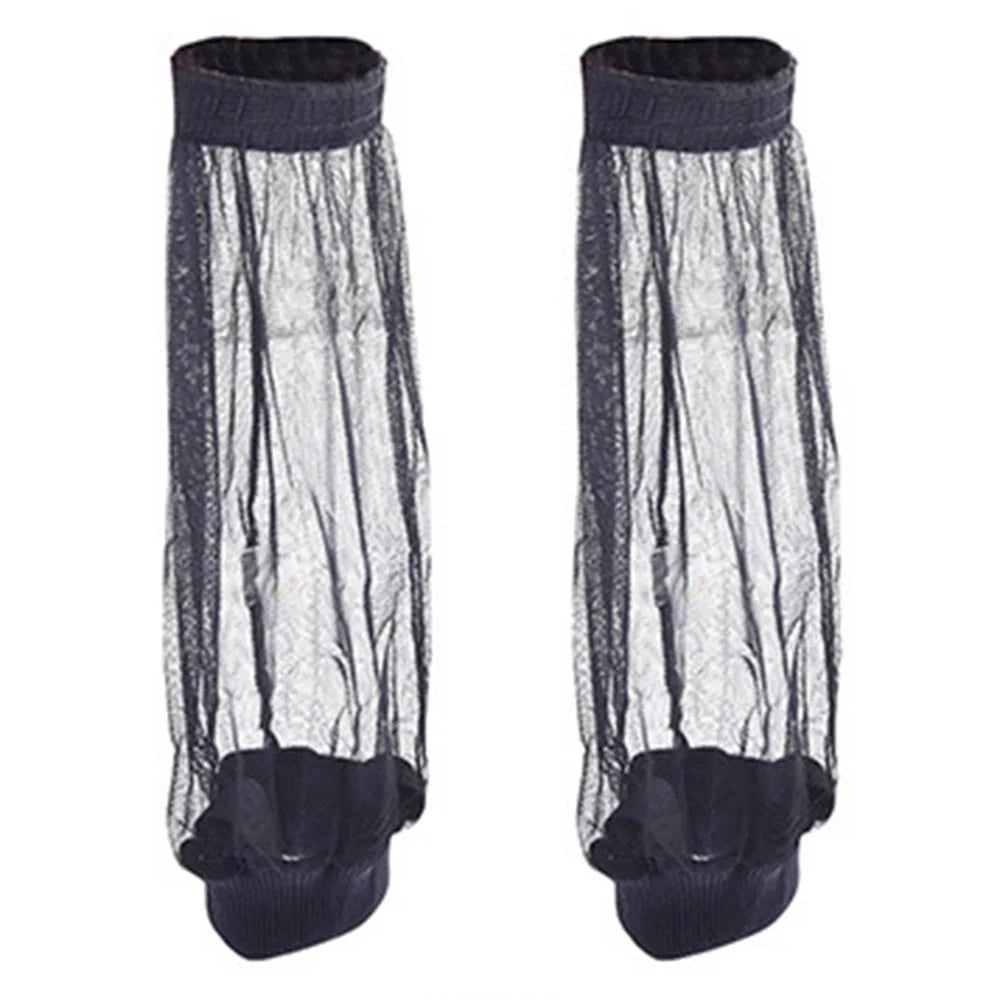 LUCKSTONE FWKTT-001 1 Pair Outdoor Anti-mosquito Mesh Foot Covers Mountain Climbing Camping Netting - Black - 2