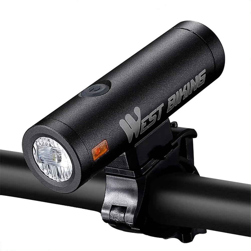 WEST BIKING YP0701323 Super Bright LED Bike Front Light Rechargeable Bicycle Night Cycling Safety Lamp Torch - Black - 1