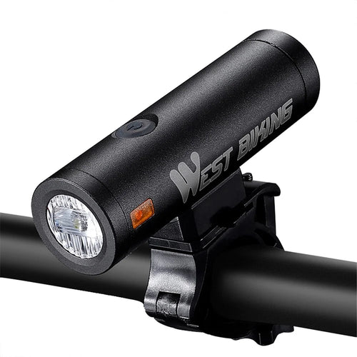 WEST BIKING YP0701323 Super Bright LED Bike Front Light Rechargeable Bicycle Night Cycling Safety Lamp Torch - Black - 1