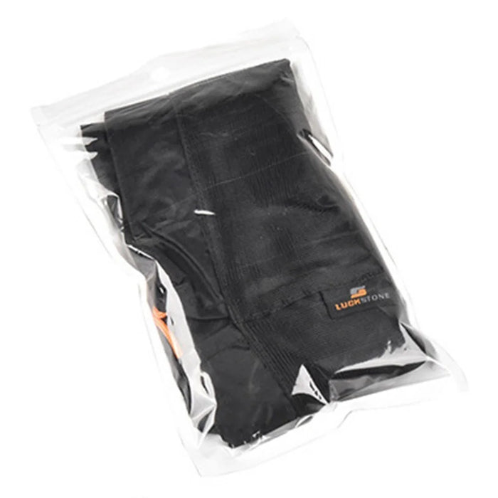 LUCKSTONE Size L Travel Camping Supply Drawstring Mesh Laundry Storage Bag Fishing Net Easy Folding Organizer - Black/Green - 5