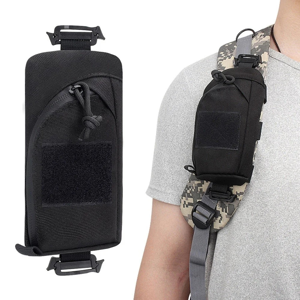 KOSIBATE H244 Shoulder Strap Tactical Pouch Military Tool Bag Outdoor Accessory Bag Phone Pack for Hunting Camping Hiking - Black - 1