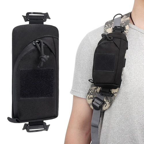 KOSIBATE H244 Shoulder Strap Tactical Pouch Military Tool Bag Outdoor Accessory Bag Phone Pack for Hunting Camping Hiking - Black - 1