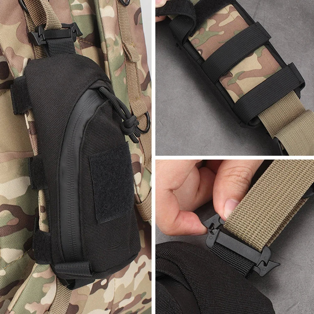 KOSIBATE H244 Shoulder Strap Tactical Pouch Military Tool Bag Outdoor Accessory Bag Phone Pack for Hunting Camping Hiking - Black - 6