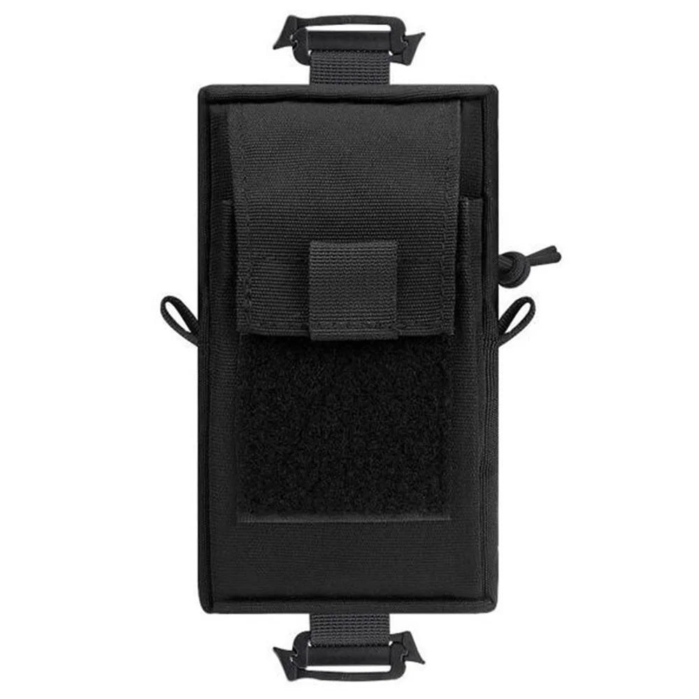 KOSIBATE H249 Tactical Molle Pouch Shoulder Strap Pack Military EDC Tool Bag Hunting Accessory Bag Phone Pouch for Outdoor Sports - Black - 2