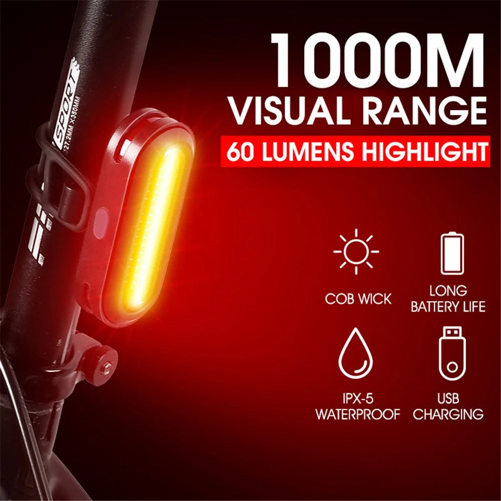 WEST BIKING YP0701224 Bicycle Rear Light USB Rechargeable 360 Degree Rotation IPX5 Waterproof Bike Tail Light - 3