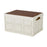 30L Foldable Car Trunk Wooden Lid Storage Box Outdoor Camping Fishing Picnic BBQ Car Food Container Organizer Box, Size S - 1