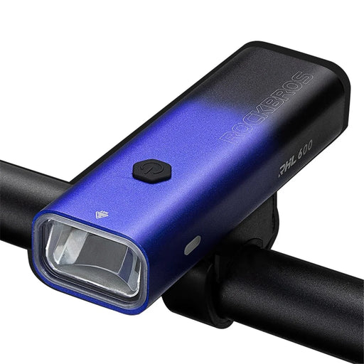 ROCKBROS RHL600 Super Bright Bike Headlight Night Safety Bicycle Front Light Flashlight USB Rechargeable IPX6 Waterproof Torch - Gradient Blue - 1