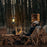 Portable Vintage Camping COB Light Rechargeable Outdoor Tent Lantern Hanging Lamp - Black - 3