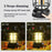 Portable Vintage Camping COB Light Rechargeable Outdoor Tent Lantern Hanging Lamp - Black - 4