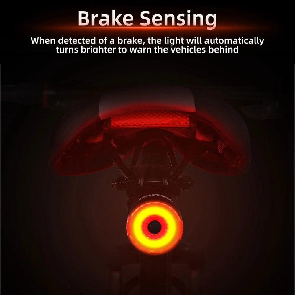 LEADBIKE LD43 Bicycle Smart Brake Tail Light Waterproof Bike Seat Rear Warning Light Support USB Charging - Strap Version - 4